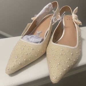 Women's Milan Pearl Slingback Heels - A New Day